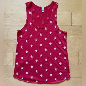 Alternative Apparel Red White Stars Racerback Tank Top,‎ XL, summer, beach, pool